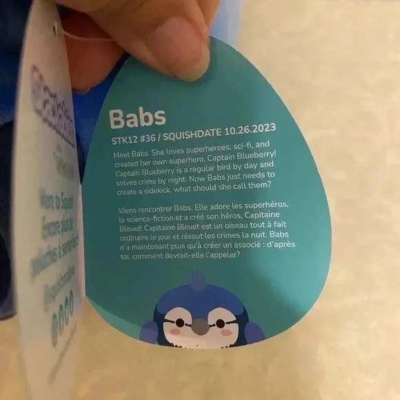 NWT 10" Babs Stackable Squishmallow - Picture 7 of 8